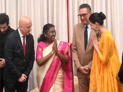 President Murmu meets Anupam Kher, cast of 'Tanvi The Great' at film's special screening | President Murmu meets Anupam Kher, cast of 'Tanvi The Great' at film's special screening President Murmu meets Anupam Kher, cast of 'Tanvi The Great' at film's special screening | President Murmu meets Anupam Kher, cast of 'Tanvi The Great' at film's special screening