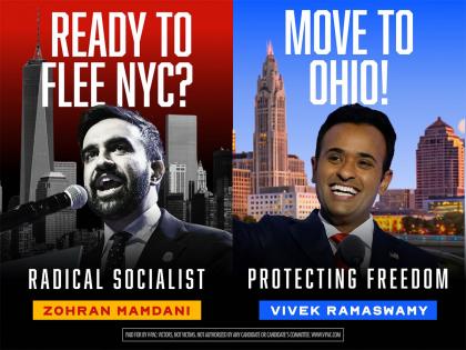 Ramaswamy targets "radical" Mamdani, 'invites' NYC people to move Ohio | Ramaswamy targets "radical" Mamdani, 'invites' NYC people to move Ohio Ramaswamy targets "radical" Mamdani, 'invites' NYC people to move Ohio | Ramaswamy targets "radical" Mamdani, 'invites' NYC people to move Ohio