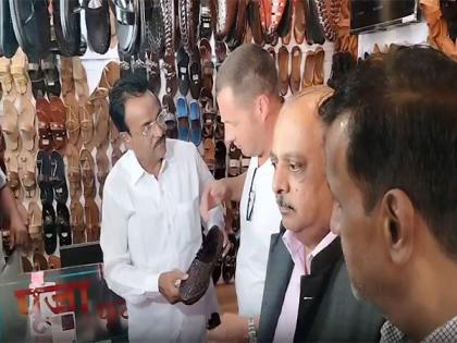 Italian fashion house Prada's team in Kolhapur, interacts with Chappal makers | Italian fashion house Prada's team in Kolhapur, interacts with Chappal makers Italian fashion house Prada's team in Kolhapur, interacts with Chappal makers | Italian fashion house Prada's team in Kolhapur, interacts with Chappal makers