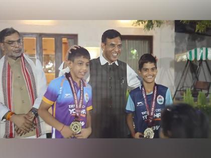 Mansukh Mandaviya felicitates medal winners of Asian Wrestling Championship 2025 | Mansukh Mandaviya felicitates medal winners of Asian Wrestling Championship 2025 Mansukh Mandaviya felicitates medal winners of Asian Wrestling Championship 2025 | Mansukh Mandaviya felicitates medal winners of Asian Wrestling Championship 2025