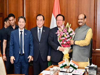 Om Birla meets special envoys from South Korea, extends wishes to prez Lee Jae Myung | Om Birla meets special envoys from South Korea, extends wishes to prez Lee Jae Myung Om Birla meets special envoys from South Korea, extends wishes to prez Lee Jae Myung | Om Birla meets special envoys from South Korea, extends wishes to prez Lee Jae Myung