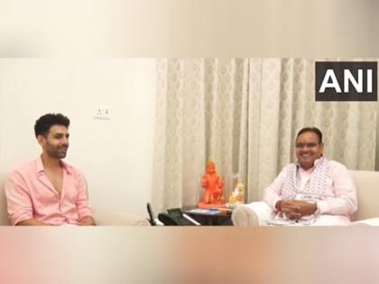 Kartik Aaryan meets Rajasthan CM Bhajanlal Sharma in Jaipur | Kartik Aaryan meets Rajasthan CM Bhajanlal Sharma in Jaipur
