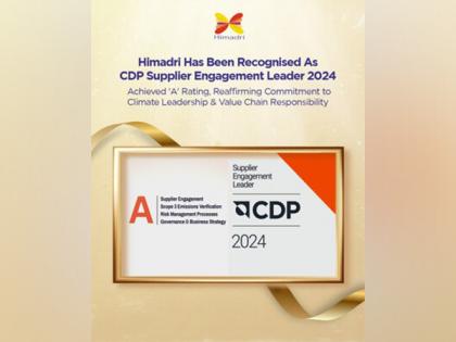 Himadri Recognised as CDP Supplier Engagement Leader 2024, Achieves 'A' Rating, Reaffirming Commitment to Climate Leadership and Value Chain Responsibility | Himadri Recognised as CDP Supplier Engagement Leader 2024, Achieves 'A' Rating, Reaffirming Commitment to Climate Leadership and Value Chain Responsibility Himadri Recognised as CDP Supplier Engagement Leader 2024, Achieves 'A' Rating, Reaffirming Commitment to Climate Leadership and Value Chain Responsibility | Himadri Recognised as CDP Supplier Engagement Leader 2024, Achieves 'A' Rating, Reaffirming Commitment to Climate Leadership and Value Chain Responsibility
