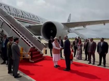 PM Modi arrives in Maldives, received by President Muizzu other senior leaders | PM Modi arrives in Maldives, received by President Muizzu other senior leaders