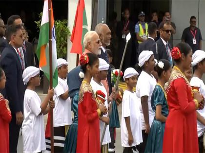 PM Modi welcomed with fervour in Male, as India-Maldives mark 60 years of ties | PM Modi welcomed with fervour in Male, as India-Maldives mark 60 years of ties PM Modi welcomed with fervour in Male, as India-Maldives mark 60 years of ties | PM Modi welcomed with fervour in Male, as India-Maldives mark 60 years of ties