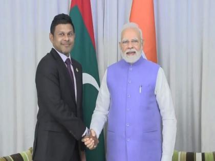 PM Modi meets Maldives VP Latheef; holds discussions on infrastructure, climate change | PM Modi meets Maldives VP Latheef; holds discussions on infrastructure, climate change