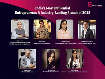India's Most Influential Entrepreneurs & Industry-Leading Brands of 2025 by Entrepreneur News Magazine | India's Most Influential Entrepreneurs & Industry-Leading Brands of 2025 by Entrepreneur News Magazine