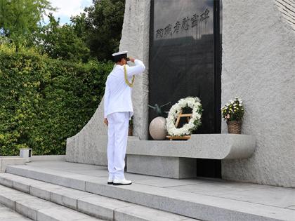 Japan: Navy chief Admiral Dinesh K Tripathi pays tributes at Memorial Cenotaph | Japan: Navy chief Admiral Dinesh K Tripathi pays tributes at Memorial Cenotaph Japan: Navy chief Admiral Dinesh K Tripathi pays tributes at Memorial Cenotaph | Japan: Navy chief Admiral Dinesh K Tripathi pays tributes at Memorial Cenotaph