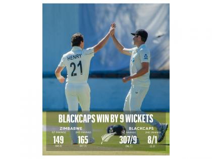 Henry's nine scalps power NZ to 10 10-wicket win over Zimbabwe in 1st Test | Henry's nine scalps power NZ to 10 10-wicket win over Zimbabwe in 1st Test