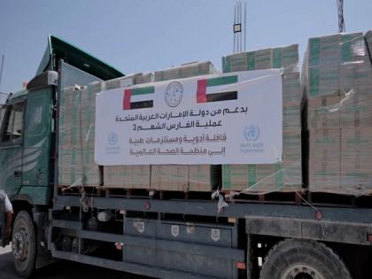 UAE delivers 65 tonnes of medical supplies to Gaza in cooperation with WHO | UAE delivers 65 tonnes of medical supplies to Gaza in cooperation with WHO