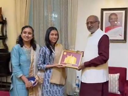 Maharashtra governor felicitates Divya Deshmukh on winning FIDE Women's Chess World Cup title | Maharashtra governor felicitates Divya Deshmukh on winning FIDE Women's Chess World Cup title
