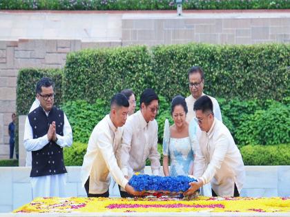 Philippines President pays tribute to Mahatma Gandhi at Raj Ghat | Philippines President pays tribute to Mahatma Gandhi at Raj Ghat Philippines President pays tribute to Mahatma Gandhi at Raj Ghat | Philippines President pays tribute to Mahatma Gandhi at Raj Ghat