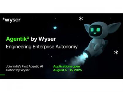 Wyser launches AgentikX, India's first-ever Agentic AI Investment Initiative for Enterprise B2B Startups through its maiden fund | Wyser launches AgentikX, India's first-ever Agentic AI Investment Initiative for Enterprise B2B Startups through its maiden fund Wyser launches AgentikX, India's first-ever Agentic AI Investment Initiative for Enterprise B2B Startups through its maiden fund | Wyser launches AgentikX, India's first-ever Agentic AI Investment Initiative for Enterprise B2B Startups through its maiden fund