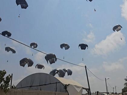 UAE carries out 67th airdrop of aid over Gaza Strip under 'Birds of Goodness' operation | UAE carries out 67th airdrop of aid over Gaza Strip under 'Birds of Goodness' operation UAE carries out 67th airdrop of aid over Gaza Strip under 'Birds of Goodness' operation | UAE carries out 67th airdrop of aid over Gaza Strip under 'Birds of Goodness' operation