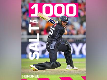 Phil Salt becomes first to reach 1,000 run mark in men's The Hundred competition | Phil Salt becomes first to reach 1,000 run mark in men's The Hundred competition