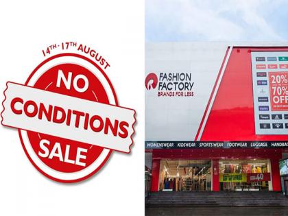 Fashion Factory announces "No Conditions Sale" with flat 50% off, free gifts on purchases over Rs 2,499; check details inside! | Fashion Factory announces "No Conditions Sale" with flat 50% off, free gifts on purchases over Rs 2,499; check details inside! Fashion Factory announces "No Conditions Sale" with flat 50% off, free gifts on purchases over Rs 2,499; check details inside! | Fashion Factory announces "No Conditions Sale" with flat 50% off, free gifts on purchases over Rs 2,499; check details inside!