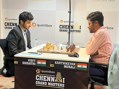 Chennai Grand Masters 2025: Karthikeyan M upsets Vidit Gujrathi with black, Vincent Keymer edges closer to maiden crown | Chennai Grand Masters 2025: Karthikeyan M upsets Vidit Gujrathi with black, Vincent Keymer edges closer to maiden crown Chennai Grand Masters 2025: Karthikeyan M upsets Vidit Gujrathi with black, Vincent Keymer edges closer to maiden crown | Chennai Grand Masters 2025: Karthikeyan M upsets Vidit Gujrathi with black, Vincent Keymer edges closer to maiden crown