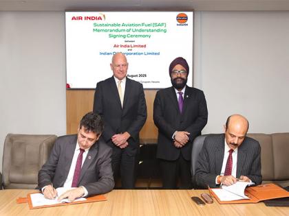 IndianOil, Air India sign MoU to supply sustainable aviation fuel | IndianOil, Air India sign MoU to supply sustainable aviation fuel IndianOil, Air India sign MoU to supply sustainable aviation fuel | IndianOil, Air India sign MoU to supply sustainable aviation fuel