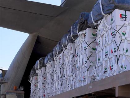 UAE conducts 75th airdrop of aid over Gaza Strip | UAE conducts 75th airdrop of aid over Gaza Strip