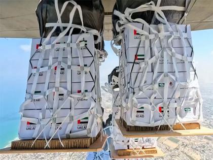UAE conducts 76th airdrop of aid over Gaza Strip | UAE conducts 76th airdrop of aid over Gaza Strip