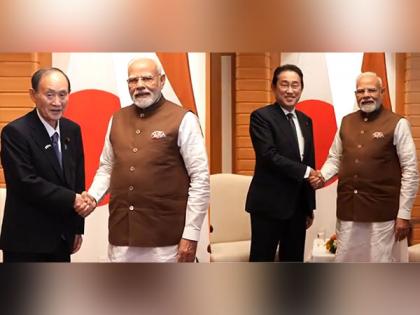 PM Modi meets former Japanese PMs Yoshihide Suga and Fumio Kishida | PM Modi meets former Japanese PMs Yoshihide Suga and Fumio Kishida PM Modi meets former Japanese PMs Yoshihide Suga and Fumio Kishida | PM Modi meets former Japanese PMs Yoshihide Suga and Fumio Kishida