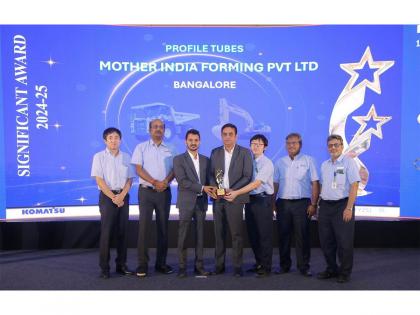 'Komatsu India' Recognizes 'Mother India Forming' for Excellence in Safety-Focused Tube Engineering | 'Komatsu India' Recognizes 'Mother India Forming' for Excellence in Safety-Focused Tube Engineering 'Komatsu India' Recognizes 'Mother India Forming' for Excellence in Safety-Focused Tube Engineering | 'Komatsu India' Recognizes 'Mother India Forming' for Excellence in Safety-Focused Tube Engineering