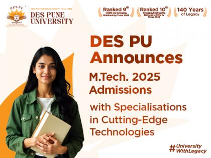 DES Pune University Invites Applications for M.Tech 2025 Admissions | DES Pune University Invites Applications for M.Tech 2025 Admissions DES Pune University Invites Applications for M.Tech 2025 Admissions | DES Pune University Invites Applications for M.Tech 2025 Admissions