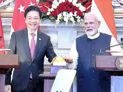 PM Modi holds talks with Singaporean counterpart Wong, inaugurates JN Port PSA Mumbai Terminal Phase-II | PM Modi holds talks with Singaporean counterpart Wong, inaugurates JN Port PSA Mumbai Terminal Phase-II PM Modi holds talks with Singaporean counterpart Wong, inaugurates JN Port PSA Mumbai Terminal Phase-II | PM Modi holds talks with Singaporean counterpart Wong, inaugurates JN Port PSA Mumbai Terminal Phase-II