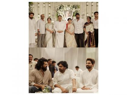 Allu Arjun grandmother's 'Pedda Karma': Chiranjeevi, Ram Charan, Pawan Kalyan offer prayers | Allu Arjun grandmother's 'Pedda Karma': Chiranjeevi, Ram Charan, Pawan Kalyan offer prayers Allu Arjun grandmother's 'Pedda Karma': Chiranjeevi, Ram Charan, Pawan Kalyan offer prayers | Allu Arjun grandmother's 'Pedda Karma': Chiranjeevi, Ram Charan, Pawan Kalyan offer prayers