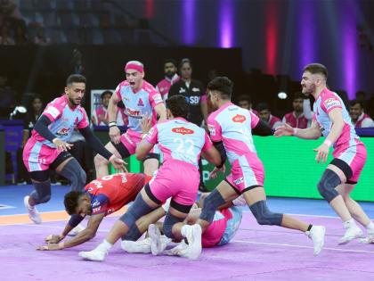 PKL 12: Jaipur Pink Panthers register first home win after dominating UP Yoddhas | PKL 12: Jaipur Pink Panthers register first home win after dominating UP Yoddhas