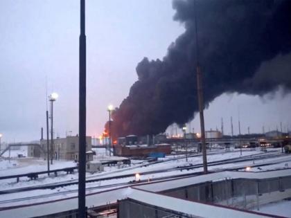 Ukrainian drones hit Russia's Kirishi oil refinery, fire sparked by debris | Ukrainian drones hit Russia's Kirishi oil refinery, fire sparked by debris