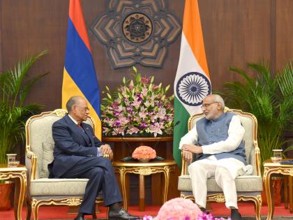 Vice President CP Radhakrishnan meets Mauritius PM Ramgoolam, discussions on trade and economics held | Vice President CP Radhakrishnan meets Mauritius PM Ramgoolam, discussions on trade and economics held