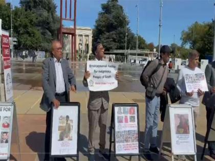 Sindhi activists protest in Geneva against human rights abuses in Pakistan | Sindhi activists protest in Geneva against human rights abuses in Pakistan