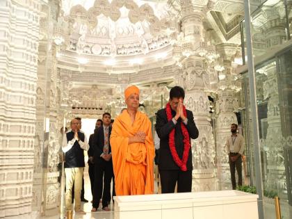 Union Minister Piyush Goyal visits BAPS Temple in Abu Dhabi | Union Minister Piyush Goyal visits BAPS Temple in Abu Dhabi