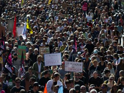 Thousands protest in France against Macron's austerity policies | Thousands protest in France against Macron's austerity policies