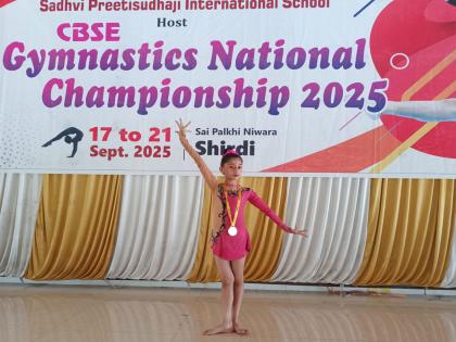 Class sixth student Anushree Upadhyay secures gold in CBSE National Gymnastics Championship | Class sixth student Anushree Upadhyay secures gold in CBSE National Gymnastics Championship