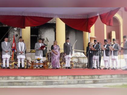 Nepal President administers oath to 4 new ministers in interim government | Nepal President administers oath to 4 new ministers in interim government