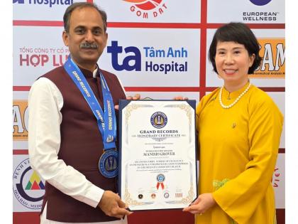 Acharya Manish Ji Honoured with Grand Records WorldKings Honorary Certificate at the 54th Convocation of Vietnamese Record Holders | Acharya Manish Ji Honoured with Grand Records WorldKings Honorary Certificate at the 54th Convocation of Vietnamese Record Holders