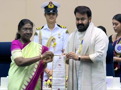 71st National Awards: Mohanlal gets standing ovation as he receives Dadasaheb Phalke Award from President Droupadi Murmu | 71st National Awards: Mohanlal gets standing ovation as he receives Dadasaheb Phalke Award from President Droupadi Murmu