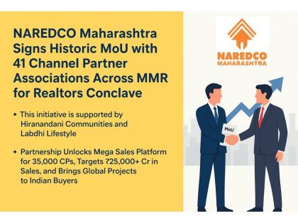 NAREDCO Maharashtra Signs Historic MoU with 41 Channel Partner Associations Across MMR for Realtors Conclave | NAREDCO Maharashtra Signs Historic MoU with 41 Channel Partner Associations Across MMR for Realtors Conclave