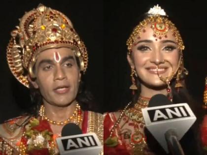 Ayodhya's Ramleela: "Overwhelmed", says Rahul Bhuchar on portraying Lord Ram; Miss Universe India Manika delighted with first acting role as Maa Sita | Ayodhya's Ramleela: "Overwhelmed", says Rahul Bhuchar on portraying Lord Ram; Miss Universe India Manika delighted with first acting role as Maa Sita