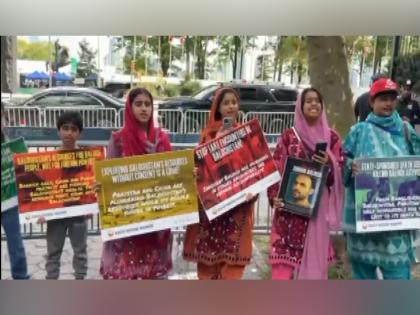 "Free Balochistan": Activists stage protest outside UN headquarters | "Free Balochistan": Activists stage protest outside UN headquarters