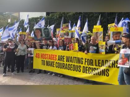 Relatives of Hamas hostages protest outside UN headquarters, demand release | Relatives of Hamas hostages protest outside UN headquarters, demand release