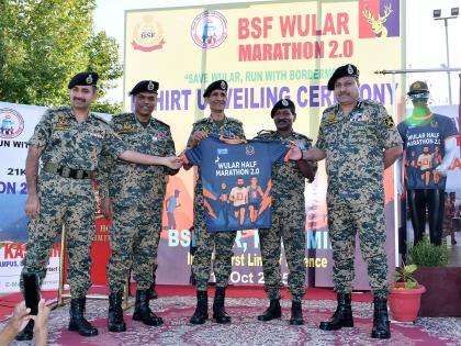 Wular Half Marathon 2.0: BSF hosts T-Shirt unveiling ceremony | Wular Half Marathon 2.0: BSF hosts T-Shirt unveiling ceremony