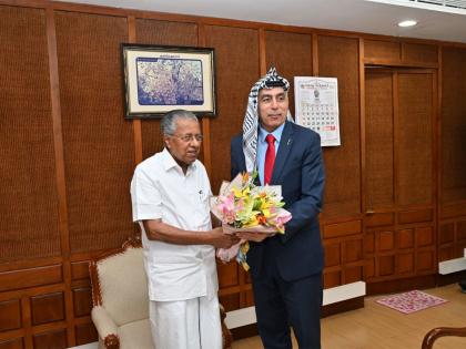 Kerala: CM expresses solidarity with Palestinians in meeting with Envoy | Kerala: CM expresses solidarity with Palestinians in meeting with Envoy