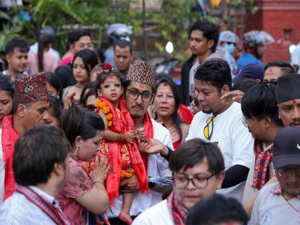 Toddler 'Aryatara Shakya' is anointed as "Kumari" the Living goddess after undergoing ancient ritual | Toddler 'Aryatara Shakya' is anointed as "Kumari" the Living goddess after undergoing ancient ritual
