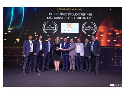 Kundan Refinery Pvt Ltd. Honoured at IGC Excellence Awards 2025 as India's Bullion Refining Leader | Kundan Refinery Pvt Ltd. Honoured at IGC Excellence Awards 2025 as India's Bullion Refining Leader