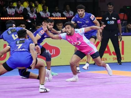 PKL 12: Jaipur Pink Panthers secure narrow 37-36 win over Haryana Steelers in thriller | PKL 12: Jaipur Pink Panthers secure narrow 37-36 win over Haryana Steelers in thriller