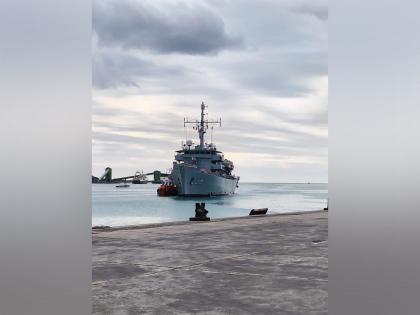 INS Sutlej arrives in Mauritius for 18th Joint Hydrographic Survey | INS Sutlej arrives in Mauritius for 18th Joint Hydrographic Survey