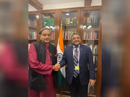 Cong MP Tharoor, MEA Secy (West) hold talks on strengthening India-Europe ties | Cong MP Tharoor, MEA Secy (West) hold talks on strengthening India-Europe ties